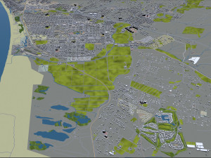 arroyo grande city california usa 20km 3D Model