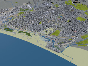 arroyo grande city california usa 20km 3D Model