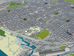 arroyo grande city california usa 20km 3D Model