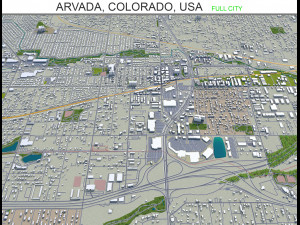 arvada city colorado usa 40km 3D-Modell