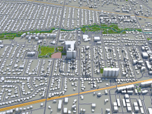 arvada city colorado usa 40km 3D Model