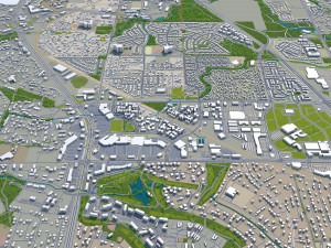 arvada city colorado usa 40km 3D Model