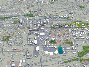 arvada city colorado usa 40km 3D Model