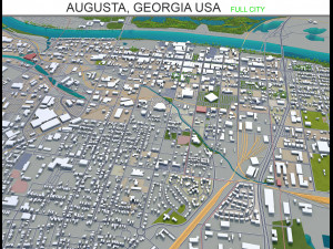 augusta city georgia usa 60km 3D मॉडल