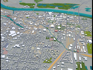 augusta city georgia usa 60km 3D 模型