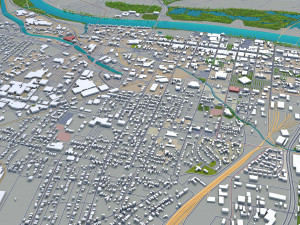 augusta city georgia usa 60km 3D 模型