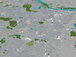 augusta city georgia usa 60km 3D 模型