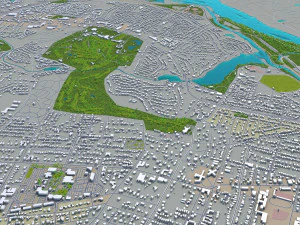 augusta city georgia usa 60km 3D Model