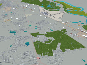 augusta city georgia usa 60km 3D 模型