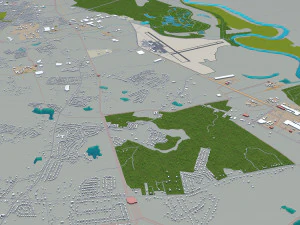 augusta city georgia usa 60km 3D Model