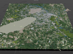 augusta city georgia usa 60km 3D 模型