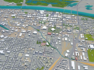 augusta city georgia usa 60km 3D 模型