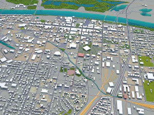 augusta city georgia usa 60km 3D Model