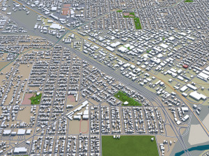 aurora modesto city california usa 20km 3D Model