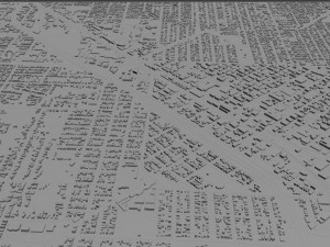 aurora modesto city california usa 20km 3D Model