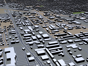 aurora modesto city california usa 20km 3D Model