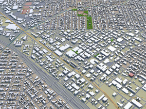 aurora modesto city california usa 20km 3D Model