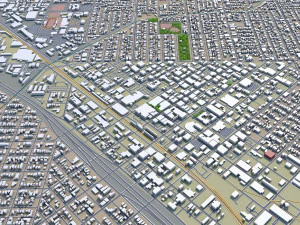 aurora modesto city california usa 20km 3D Model