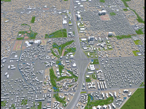 aurora city colorado usa 60km 3D 模型