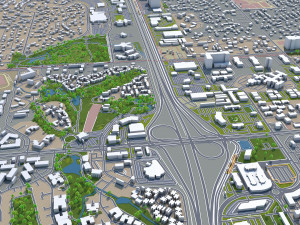 aurora city colorado usa 60km 3D 模型