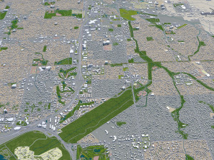 aurora city colorado usa 60km 3D 模型