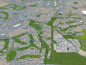 aurora city colorado usa 60km 3D 模型
