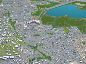 aurora city colorado usa 60km 3D 模型