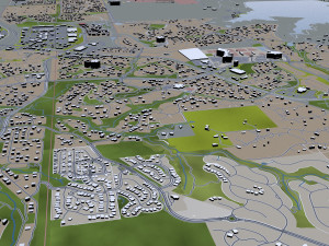 aurora city colorado usa 60km 3D 模型