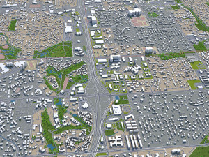 aurora city colorado usa 60km 3D 模型