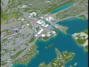 baerum sandvika city norway 10km 3D Model