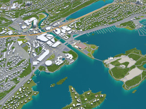 baerum sandvika city norway 10km Model 3D