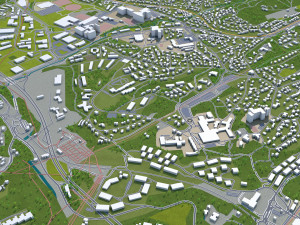 baerum sandvika city norway 10km Model 3D