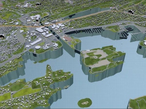 baerum sandvika city norway 10km 3D Model