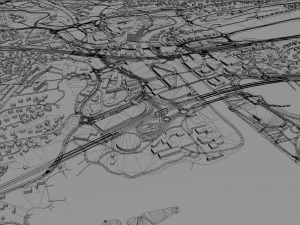 baerum sandvika city norway 10km 3D Model
