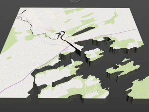 baerum sandvika city norway 10km 3D Model
