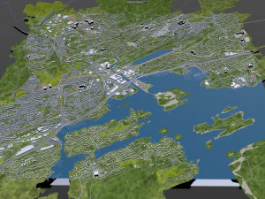 baerum sandvika city norway 10km 3D Model