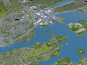 baerum sandvika city norway 10km 3D Model