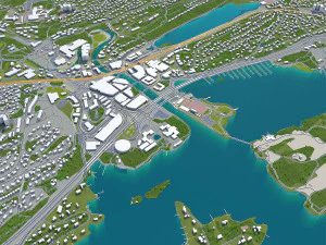 baerum sandvika city norway 10km 3D Model