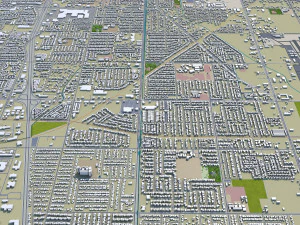 bakersfield city california usa 40km 3D Model