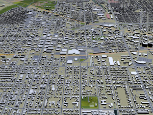 bakersfield city california usa 40km 3D 모델