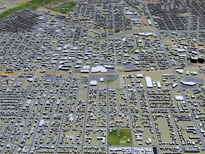 bakersfield city california usa 40km 3D Model