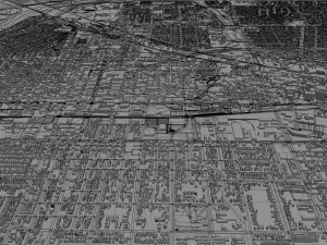 bakersfield city california usa 40km 3D 모델