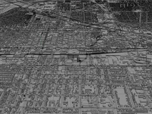 bakersfield city california usa 40km 3D Model