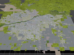 bakersfield city california usa 40km 3D Model