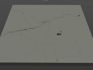 bakersfield city california usa 40km 3D 모델