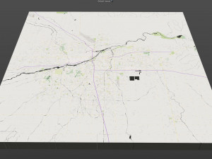 bakersfield city california usa 40km 3D 모델
