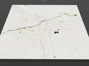 bakersfield city california usa 40km 3D Model
