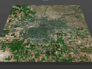 bakersfield city california usa 40km 3D Model