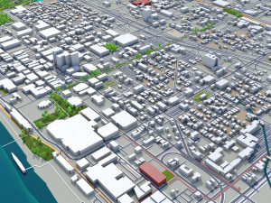 baton rouge city louisiana usa 40km 3D मॉडल
