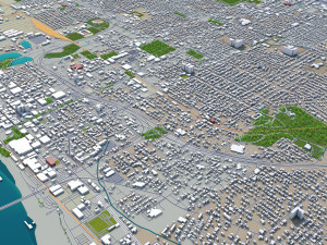 baton rouge city louisiana usa 40km 3D मॉडल